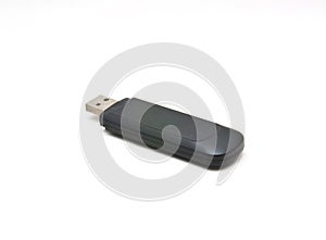 USB flash drive on white background