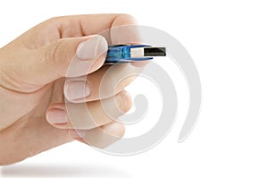 Usb flash in the hand
