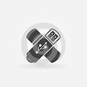 USB Flash icon or logo photo