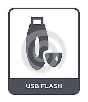 usb flash icon in trendy design style. usb flash icon isolated on white background. usb flash vector icon simple and modern flat
