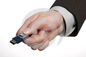 USB flash memory in hand