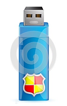 Usb flash memory with shield