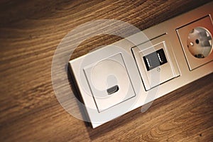 USB, HDMI, power sockets