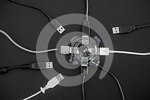 USB Hub and the USB equipment connection