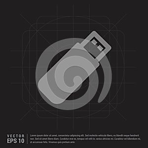 Usb Icon - Black Creative Background