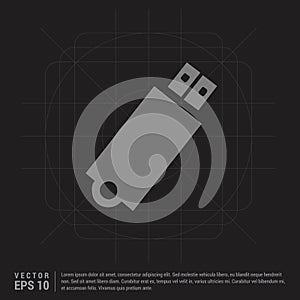 USB icon - Black Creative Background