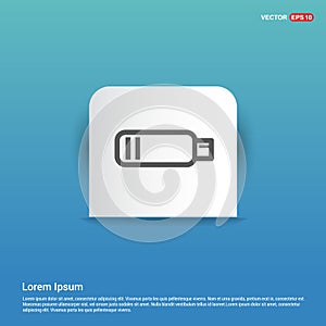 Usb Icon - Blue Sticker button