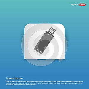 Usb Icon - Blue Sticker button