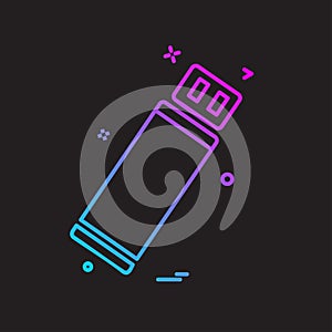 Usb icon design vector