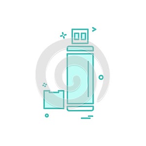 Usb icon design vector