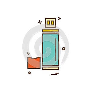 Usb icon design vector