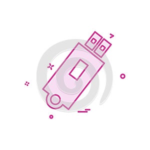 Usb icon design vector