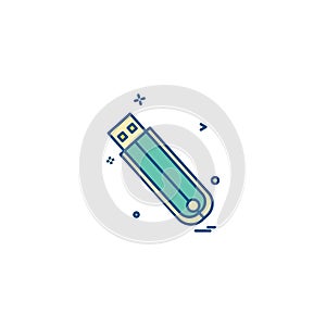 USB icon design vector