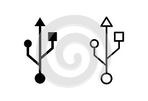 Usb icon . Flash disk icon vector