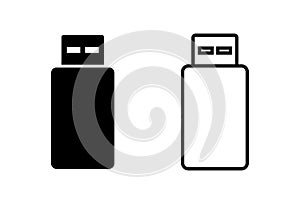 Usb icon . Flash disk icon vector