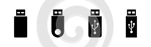 Usb icon . Flash disk icon vector