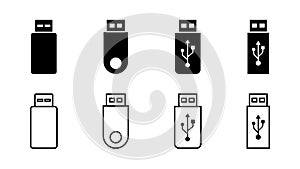 Usb icon . Flash disk icon vector