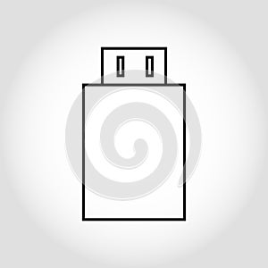 USB icon vector. Flash Drive icon symbol isolated on white background. eps 10