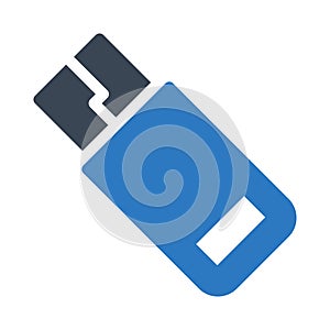 USB vector glyph color icon
