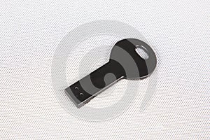 USB Key black Flash Drive Stick Memory on white background