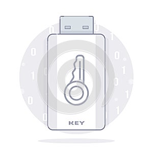 Usb key flash drive.