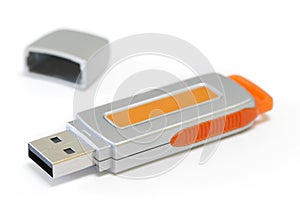 USB key isolated on white