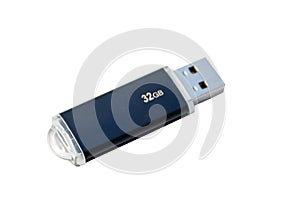 USB memory stick or flash drive isolated on white background