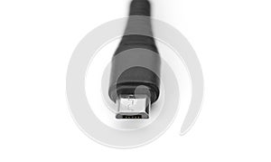 USB micro-b Computer Cable isolated on White