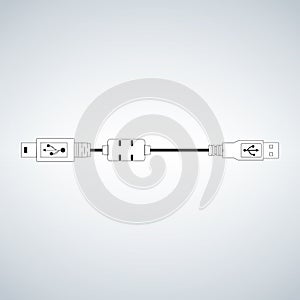 Usb micro cable for computer camera mobile devices