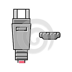 usb mini a color icon vector illustration