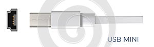 USB mini, type of connectors, wire for gadget