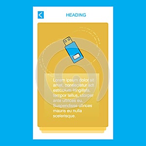 USB mobile vertical banner design design. Vector