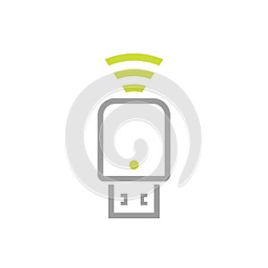 Usb modem icon on white
