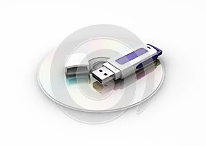 USB pen drive on CD
