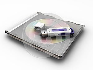 USB pen drive on CD