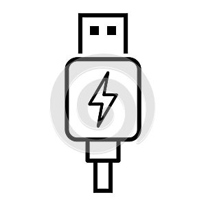 USB plug cable icon technology, connect device sign, electronic portable symbol ,vector illustration media