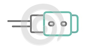 USB Plug Connector, Device Connectivity Icon, vector design Generative AI