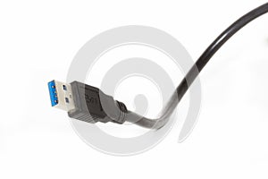 USB plug on white