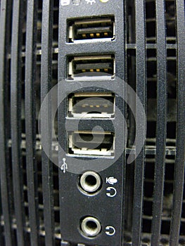 USB port on computer case