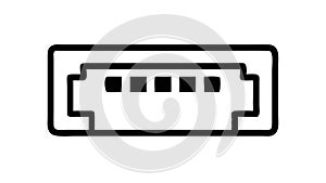 USB Port Icon: Connectivity, Digital Interface, Charging, Data Transfer vector design Generative AI