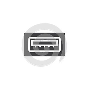 USB port icon vector