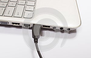 USB port of a laptop