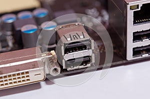 USB port on motherboard computer