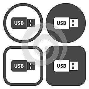 Usb sign icon. Usb flash drive stick symbol