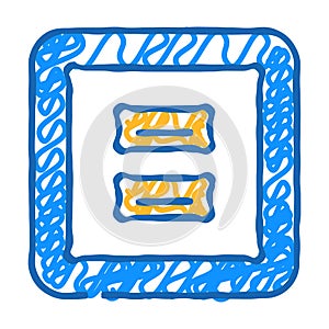 usb socket icon doodle illustration