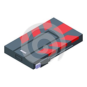 Usb ssd icon isometric vector. Data storage