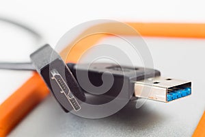 USB 3 Standard-B cable for electronics