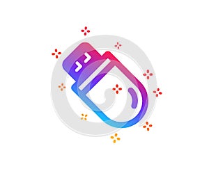 Usb stick icon. Computer memory component sign. Data storage. Vector