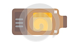 USB stick, portable data storage, digital memory, file transfer, vector design Generative AI