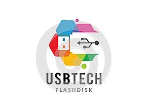 USB Technology logo symbol or icon template